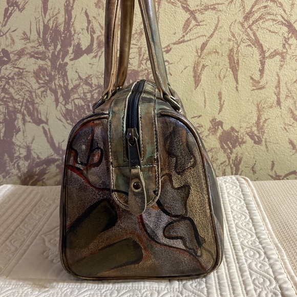 Jane Yoo Bags Jane Yoo Wearable Art Purse Leather Baguette Signed